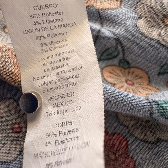 LuLaRoe Randy Gray Yellow White Red Floral Womens Top Shirt Size 3XL - Picture 9 of 9